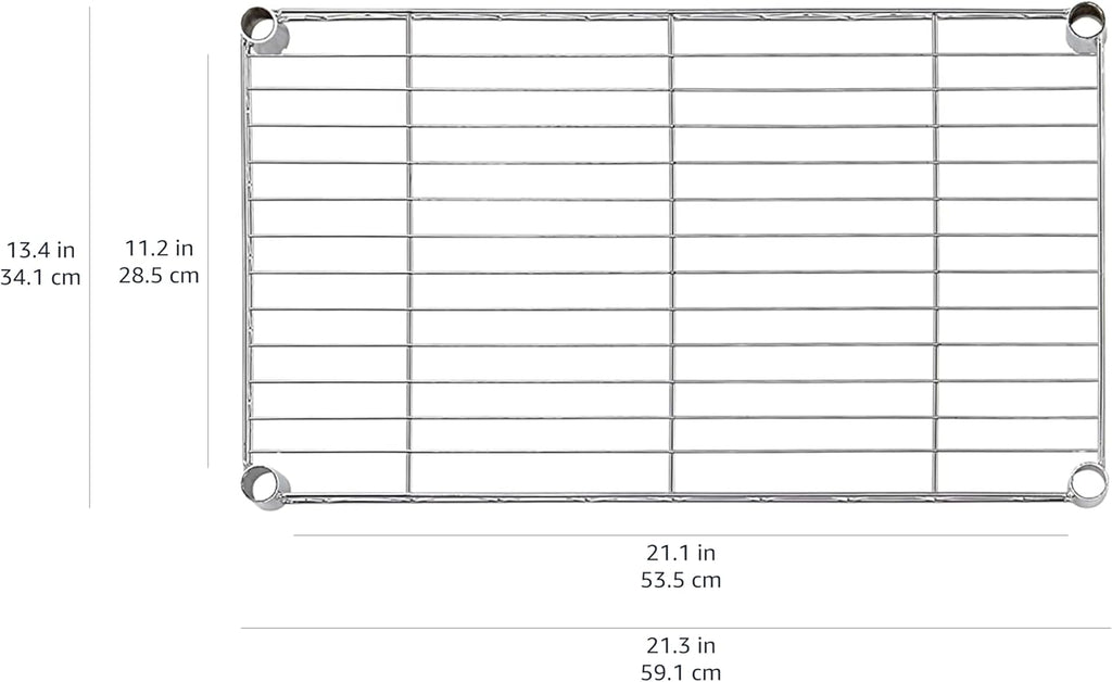 4-Shelf Steel Wire Storage Shelves for Garage, Adjustable Metal Shelving Unit, 200 lbs Per Shelf, 23.2" W x 48" H x