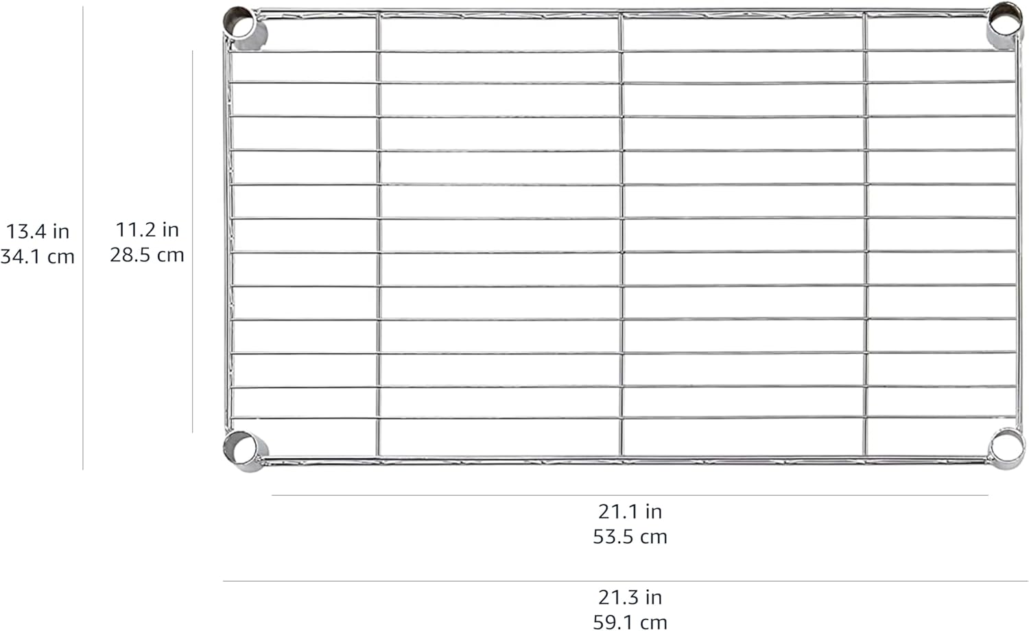 4-Shelf Steel Wire Storage Shelves for Garage, Adjustable Metal Shelving Unit, 200 lbs Per Shelf, 23.2" W x 48" H x