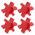 Uxcell 4pcs L075 Jaw Coupling Insert, Urethane Flexible Solid Type Center Insert for L-Jaw Couplings, Red