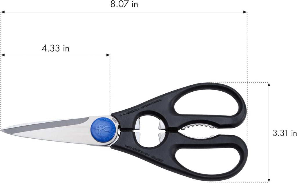 Kitchen Shears, Made in Japan, Kitchen Scissors, Multi-Purpose Scissors with Stainless Steel Blades, Built-In Bottle