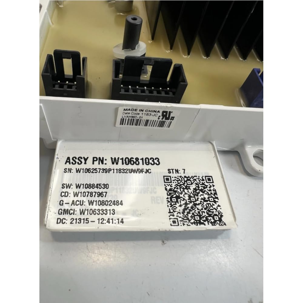 W10681033 Washer Control Board W10812422 (AP5983751) Replaces PS11723056, 4262772 Compatible with Whirlpool 7MWTW7300EW0, WTW7300DC0, WTW7300DW1, WTW7300DW0
