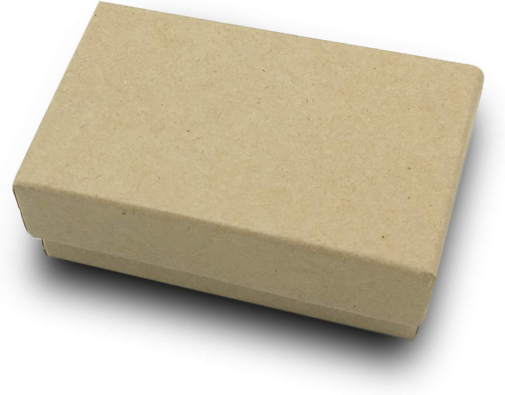 TheDisplayGuys 25 Cardboard Jewelry Gift Boxes with Inserts - Kraft Brown