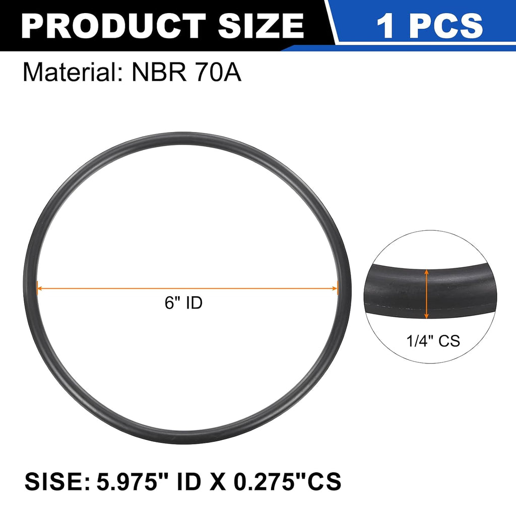 uxcell AS-437 NBR O-Ring 5.975" ID, Hydraulic O Ring Nitrile Rubber Seals