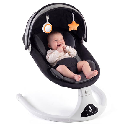 Electric Baby Swing for Infants to Toddler| Portable Infant Swing with Remote Control, Rocker with 5 Speeds, 3-Point