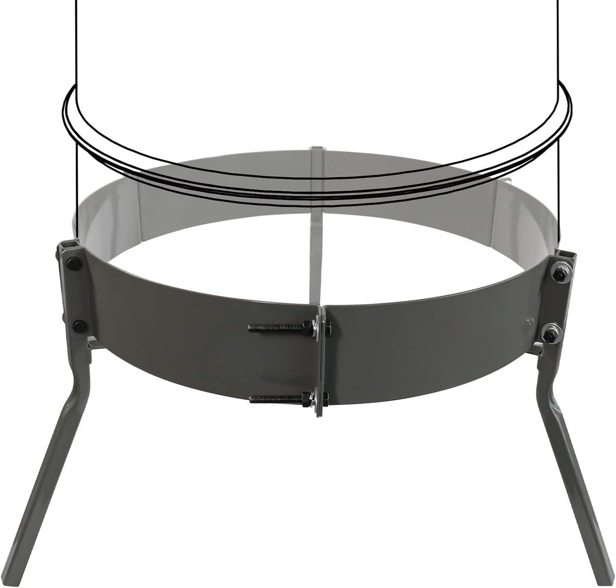 Deer Feeder 55 Gallon Barrel Band Leg Mounting Kit