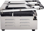 Commercial Electric Panini Sandwich Grill with Smooth Plates