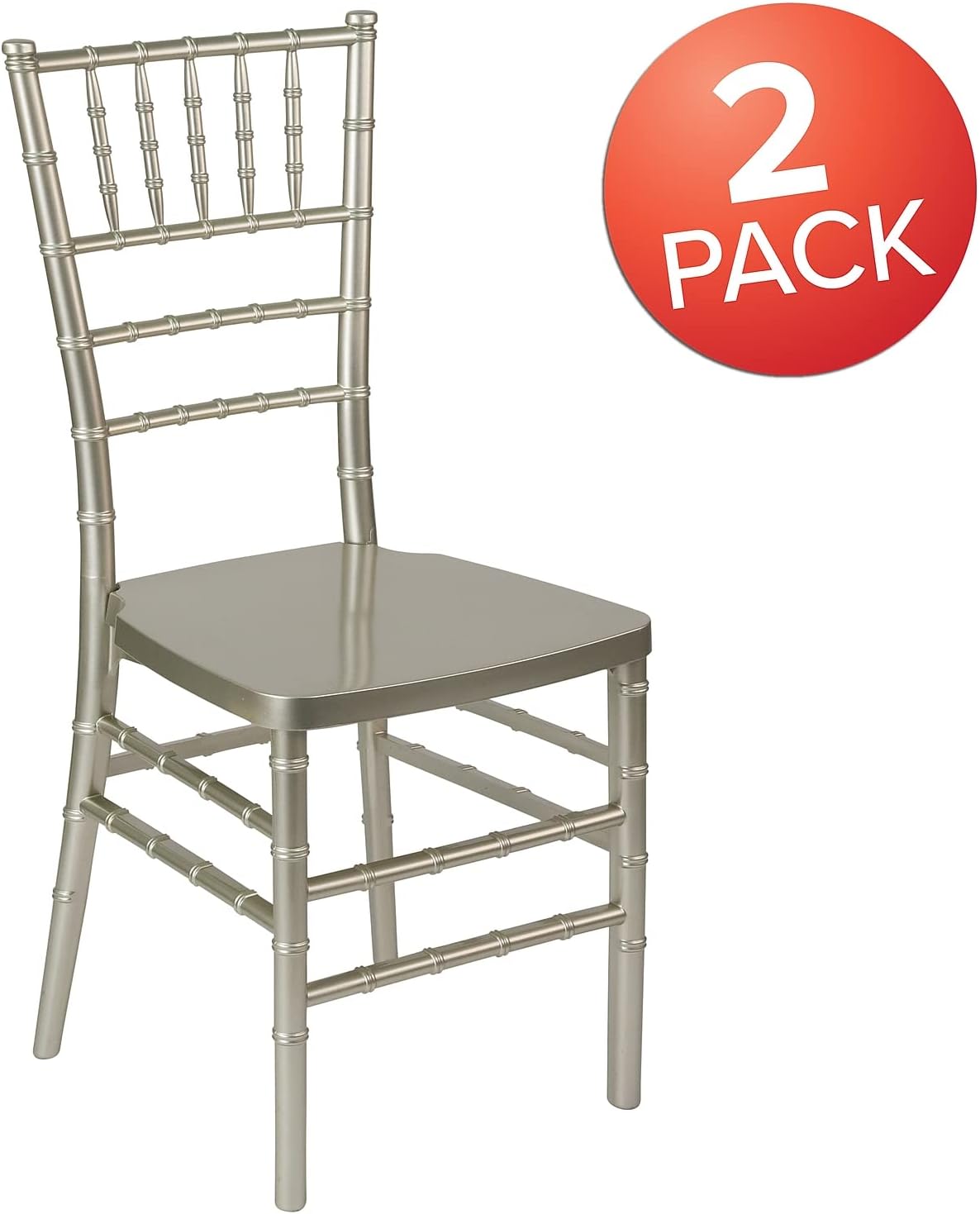 Hercules Stacking Resin Chiavari Chair, 2-Pack