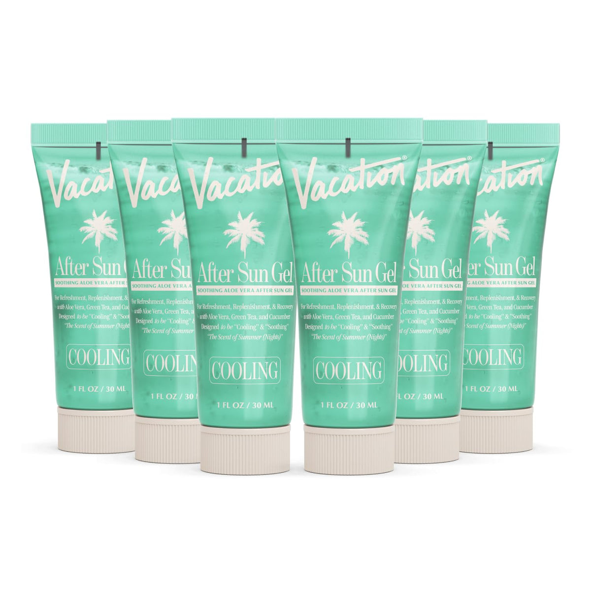 Mini After Sun Aloe Vera Gel, 1 Fluid Ounce, Pack of 6