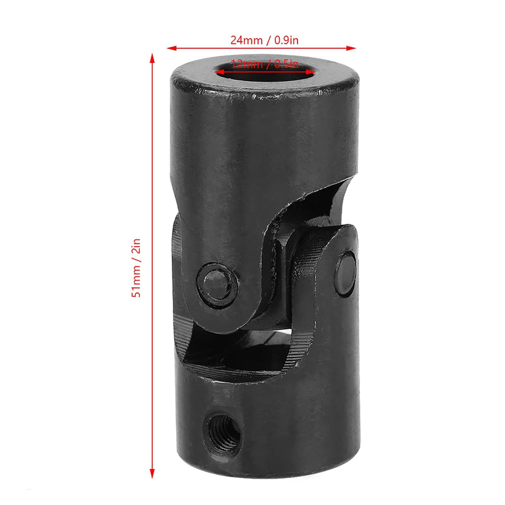Shaft Joint, 45 Steel Universal Joint Shaft Motor Connector (0.5in×0.9in×2in), Pin & Block Universal Joints