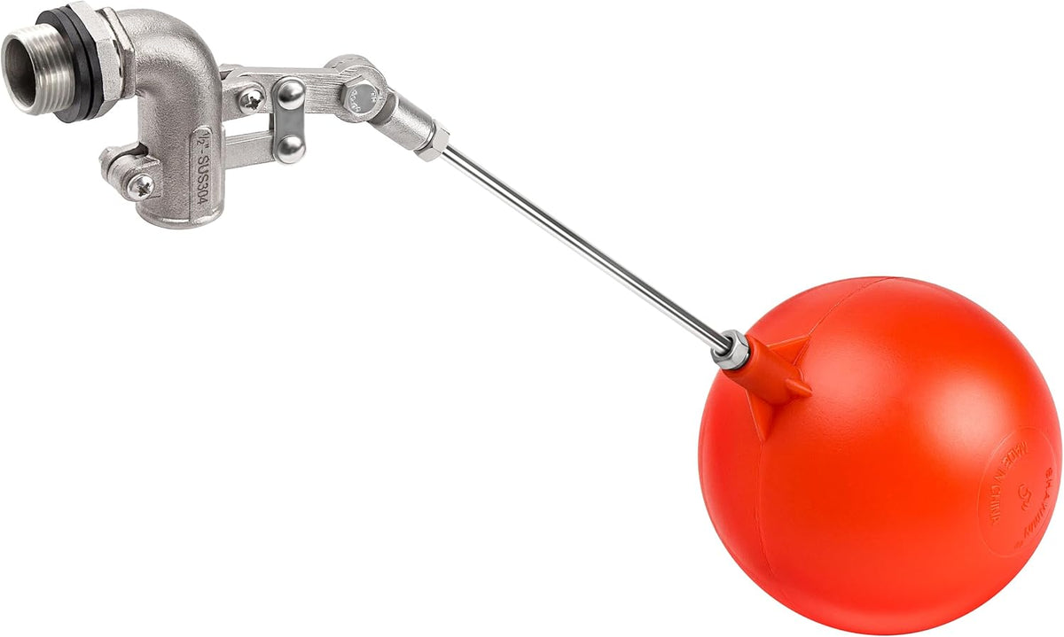 1/2" Stainless Steel Float Valve for Water Tank with 5" Float Ball