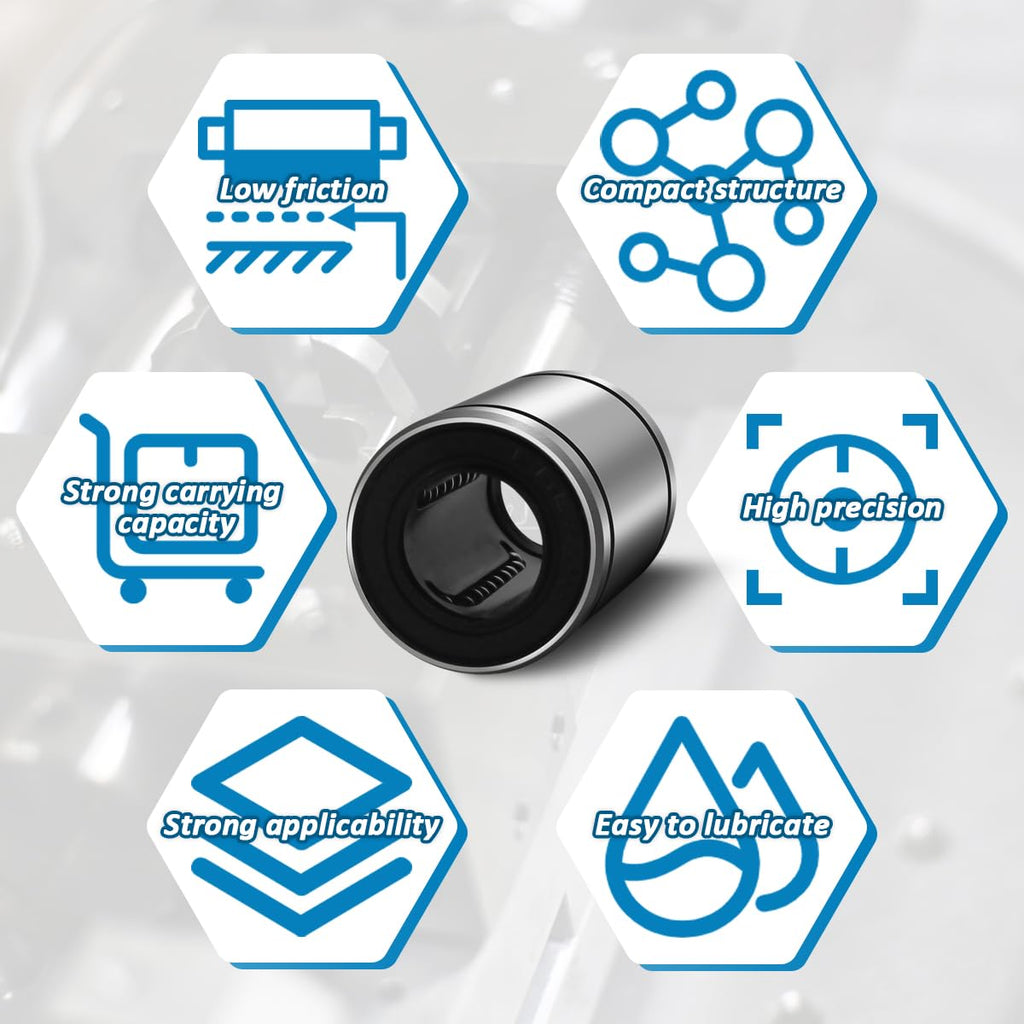 NOOTO SW4G 1/4" Linear Ball Bearing Bushing for CNC & 3D Printer