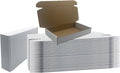 12x6x2 inches Shipping Boxes Set of 25, White Corrugated Cardboard Mailers