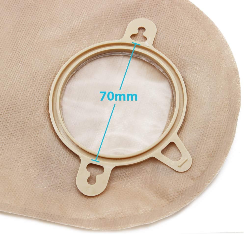 Colostomy Bags, 10PCS Two-piece Drainable Pouches with Clamp Closure for Colonoscopy Ostomy Stoma Care (No Skin