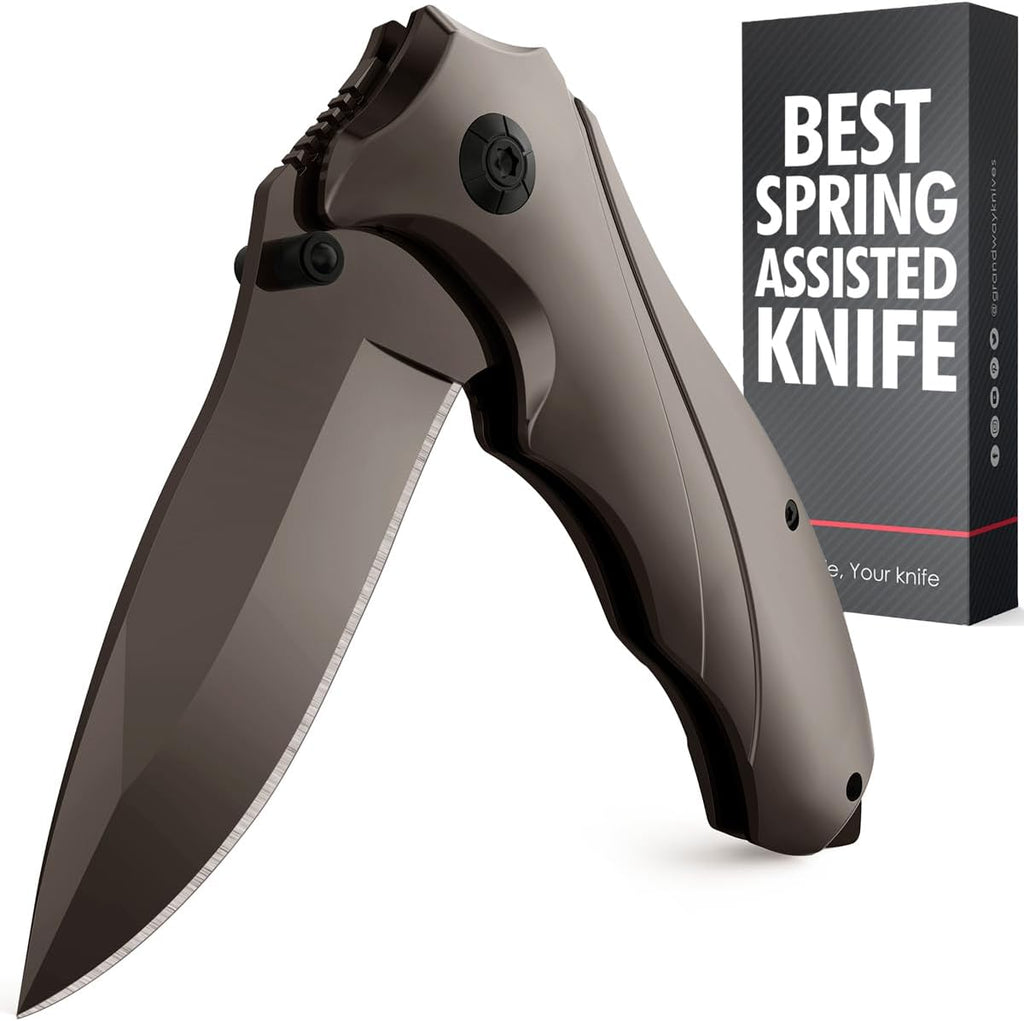 Pocket Knife for Men - Best Folding Knives with Glass Breaker and Pocket Clip - Tool for Tactical Camping Hunting