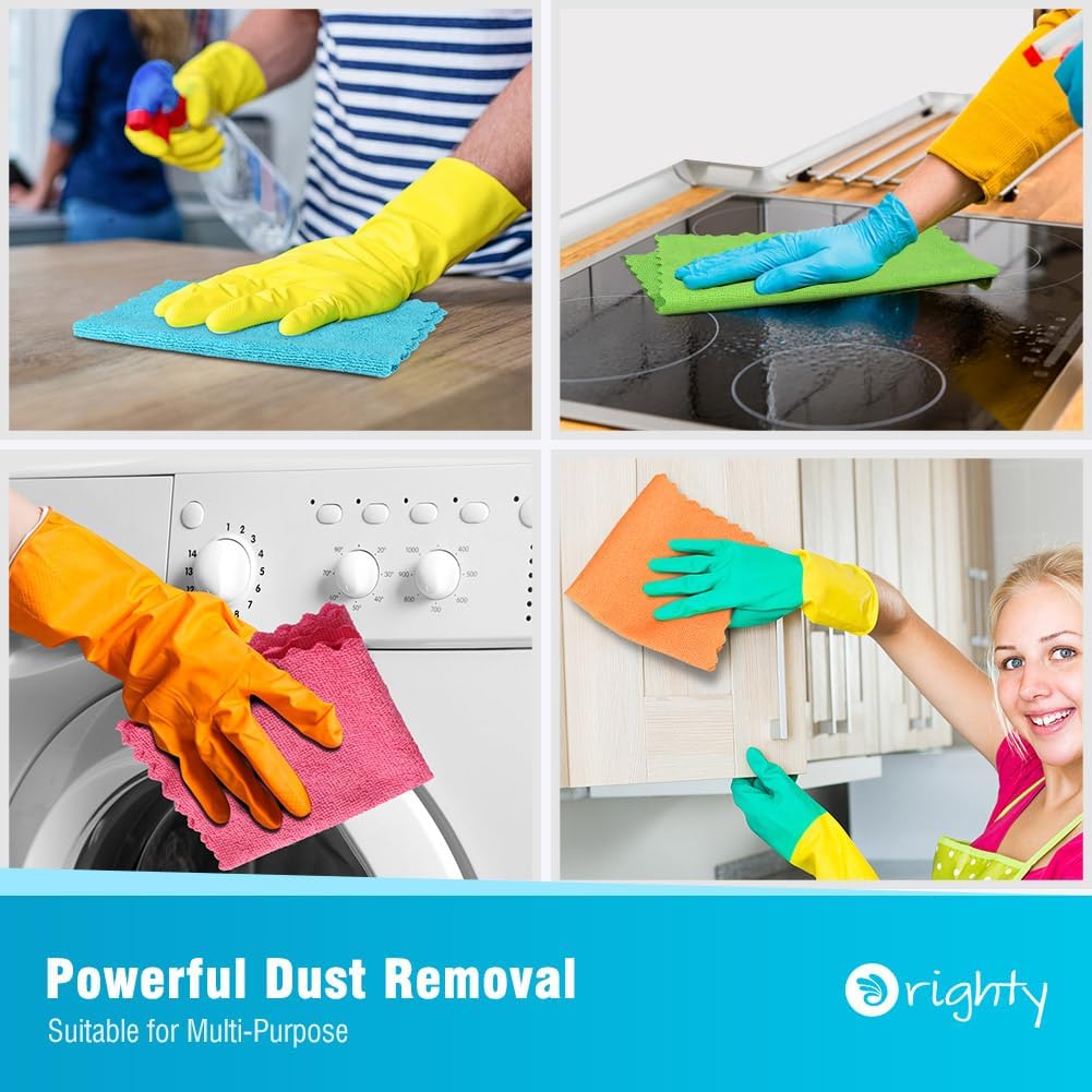 Microfiber Cleaning Cloths,150 Pack Microfiber Towels Bulk, Ultra-Soft & Absorbent Cleaning Rags, Reusable Lint Free