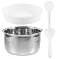 Hemoton Rice Cooker Inner Pot Replacement 3L Silver