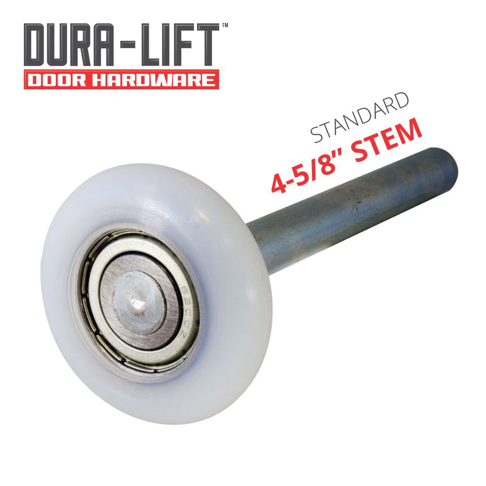 DURA-LIFT Ultra-Life 2" Reinforced 6200Z Bearing Nylon Garage Door Roller and 4" Stem (10 Pack)