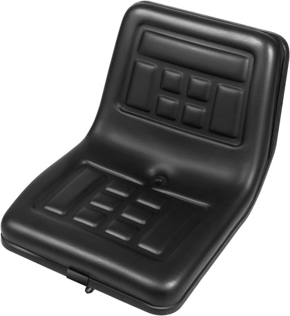 Universal Lawn Tractor Seat Replacement Compact High Back Mower Seat Adjustable Seat Central Drain Hole Skid Steer