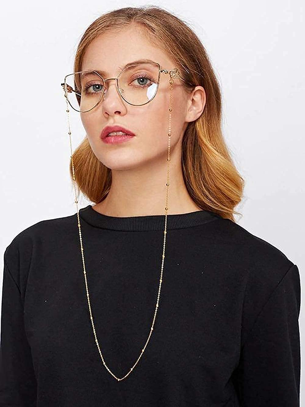 Glasses Chain, Eyeglass Strap For Women Sunglasses - 14K Gold Eyeglasses Chain, Eye Glasses Holders Around Neck