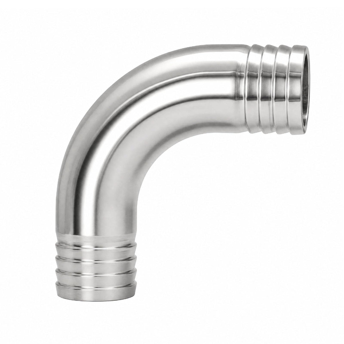 Yoebor SUS304 Sanitary Fitting 1/2" x 1/2" Hose Barb 90 Degree Elbow 1pc