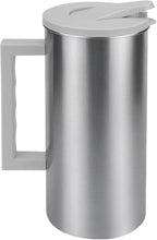 Metal Water Pitcher with Lid,60oz Stainless Steel Juice Container Gray