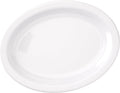 9 3/4" x 6 3/4" White Oval Melamine Platter, Pack (Set of 12)