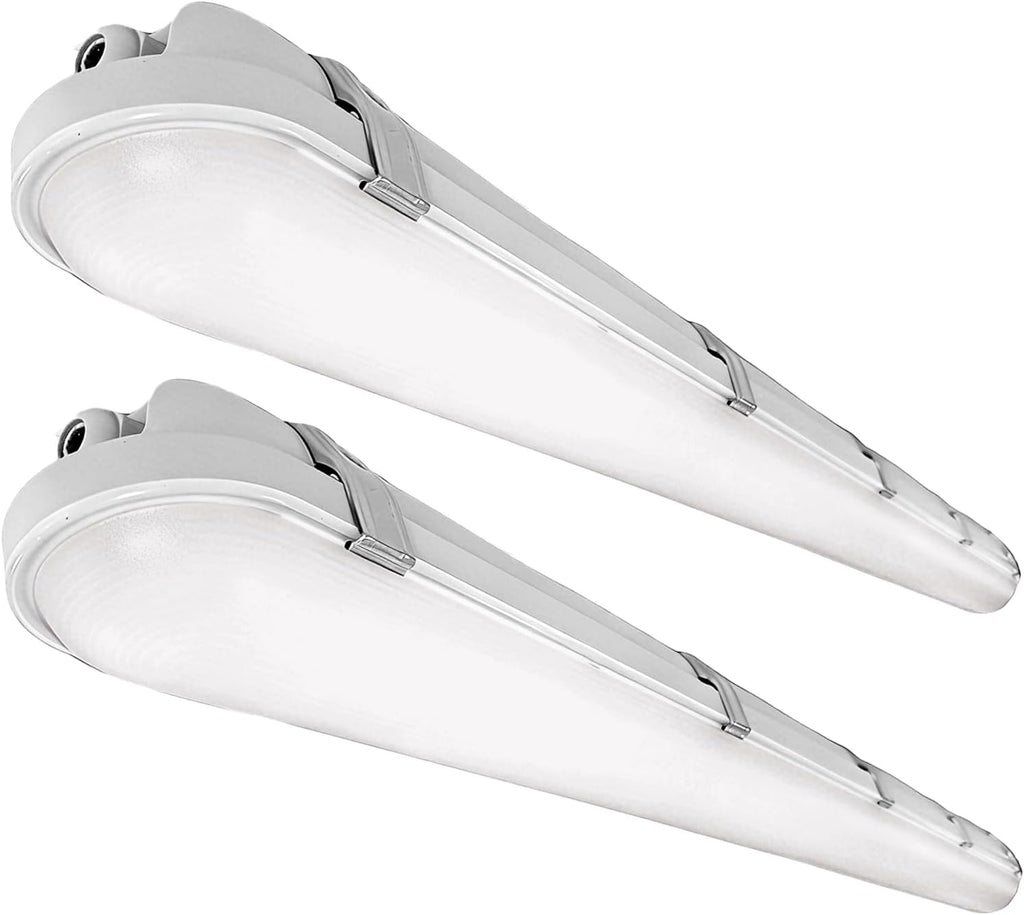 4FT LED Vapor Tight Lights, 60/50/40W 3/4/5000K Adjustable, 2Pack