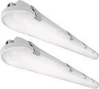 4FT LED Vapor Tight Lights, 60/50/40W 3/4/5000K Adjustable, 2Pack
