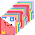 24 Count Binder Dividers with 2 Pocket, 8 tab Dividers for Binder | Dividers for 3 ring Binder Organizer, Binder