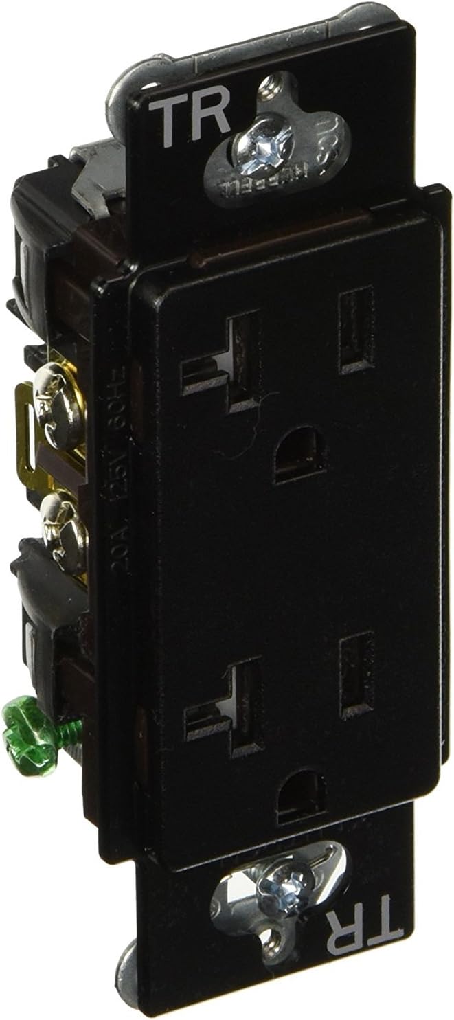 Lutron Satin Colors 20 Amp Tamper-Resistant Duplex Receptacle - Midnight