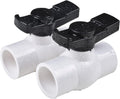 1-1/2" PVC Ball Valve, Shut-Off Valve with Upgraded Ergonomic Handle