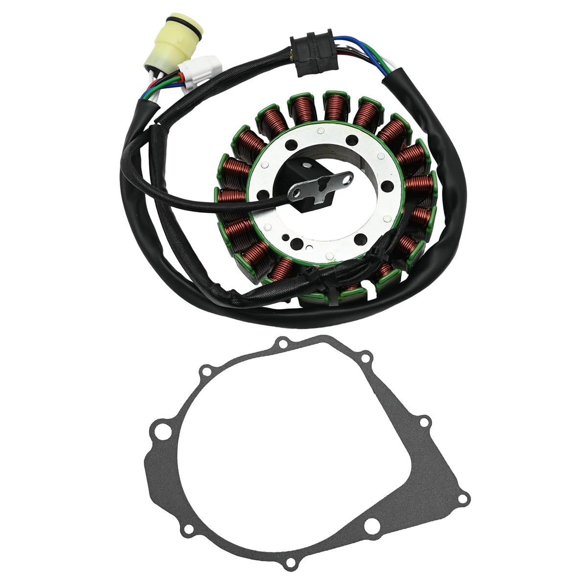Stator Magneto Coil Replacement for Yamaha ATV Warrior 350 YFM350 2002-2004 Raptor 350 YFM350 2004-2011 Wolverine 350 YFM350 2002-2005 Big Bear 400 YFM400 2000-2011 5NF-81410-00-00