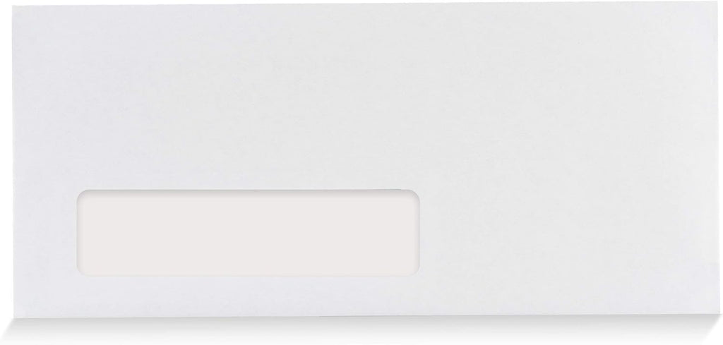#10 Window Envelopes, Gummed Closure Envelopes 10, 500 Ct