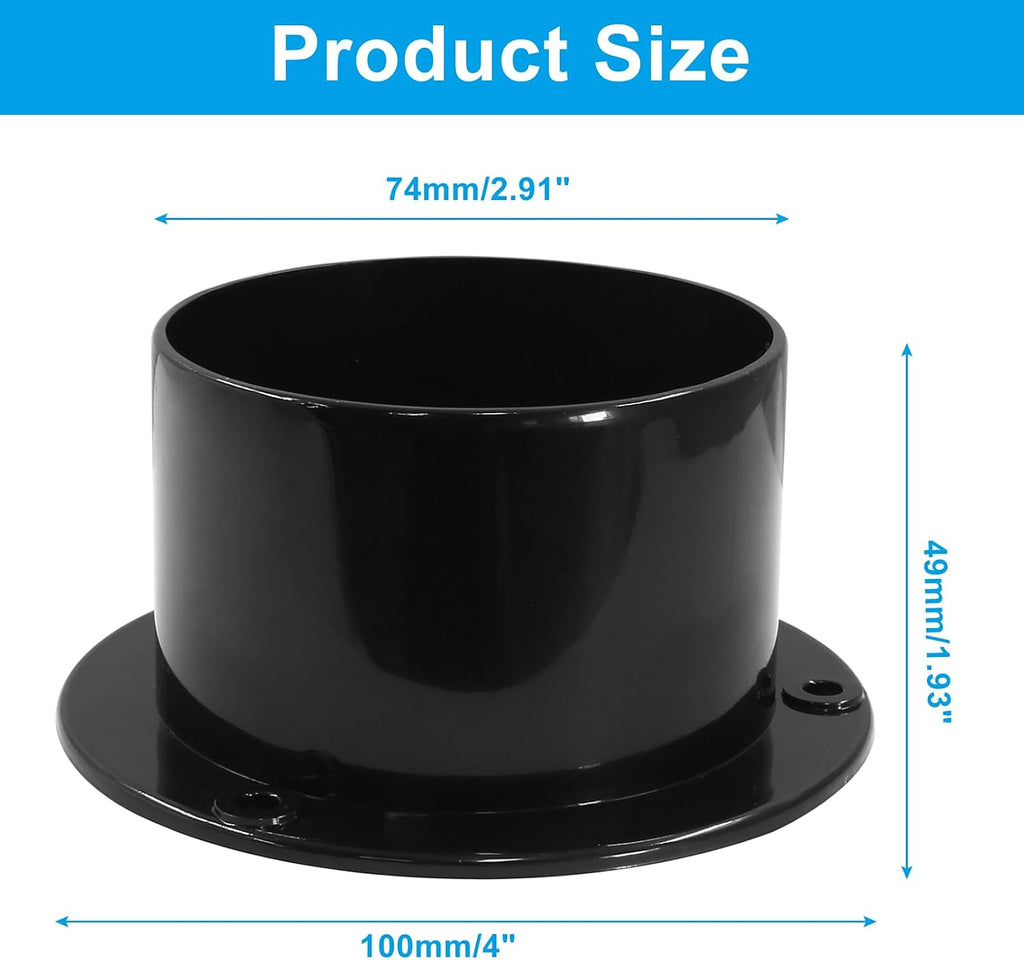 Piutouyar 75mm/3 Inch Duct Connector Flange, Black