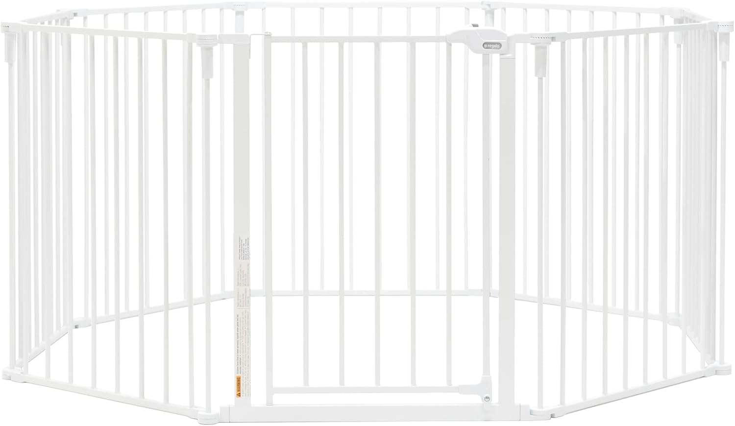 Safety 192" Super Wide Baby Gate & Play Yard, 2-in-1 Convertible Extra Wide Safety Barrier, Hardware Mounted for