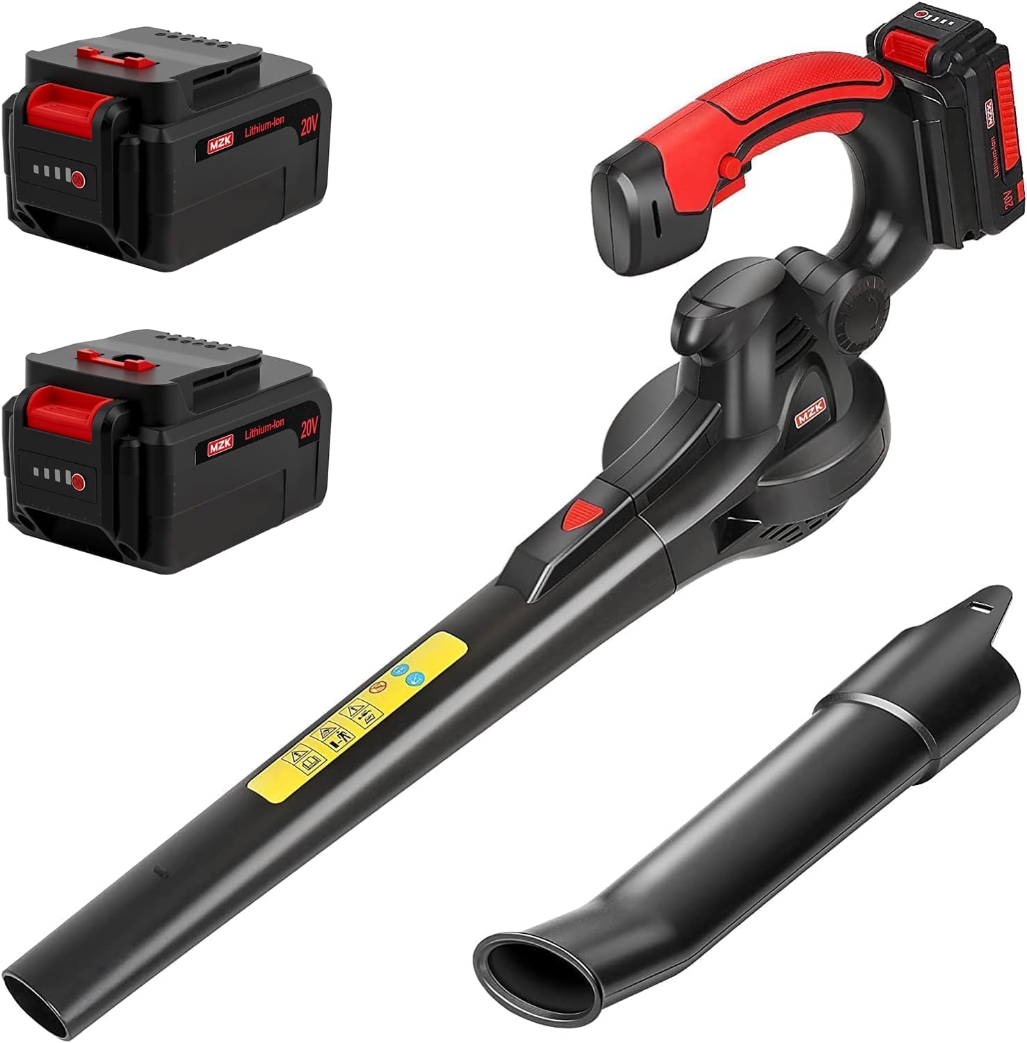 20V Cordless Leaf Blower, Lightweight Electric Blower | Includes 2 x 4.0Ah batteries and charger for leaves, patio