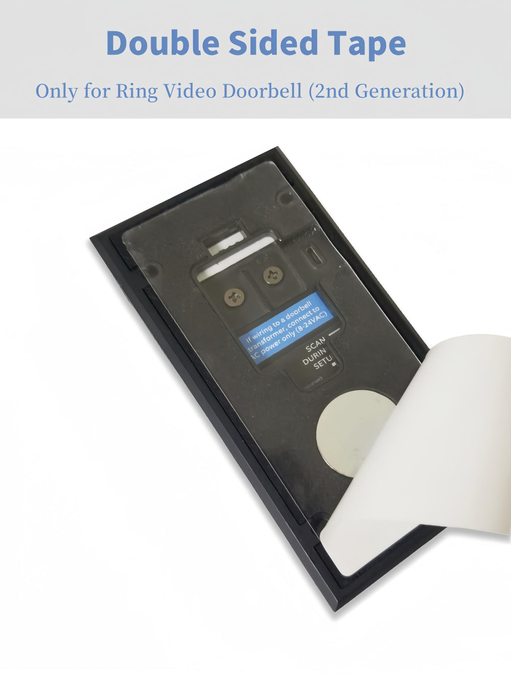 Double Sided Tape for Ring Video Doorbell (2nd Generation), Mounting Tape (No Drilling Required) 5 Pack