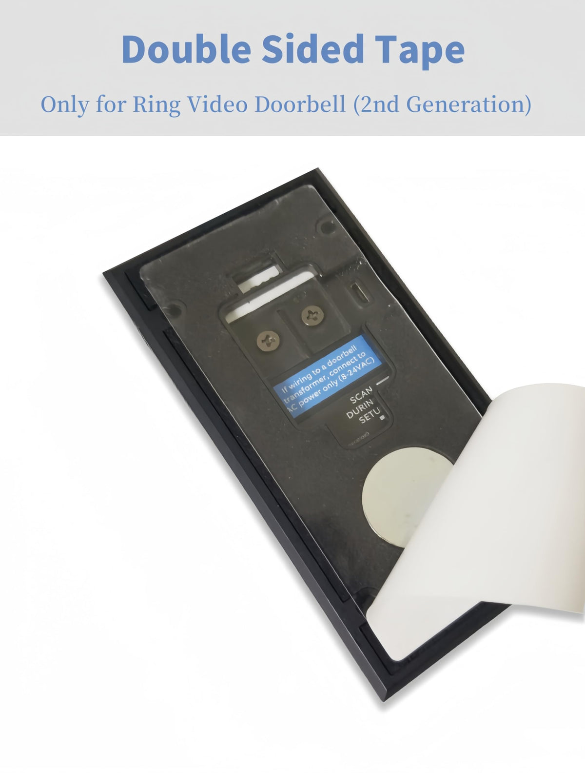 Double Sided Tape for Ring Video Doorbell (2nd Generation), Mounting Tape (No Drilling Required) 5 Pack