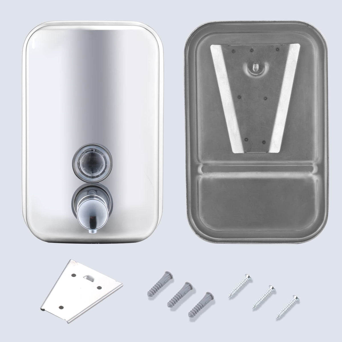 Commercial Soap Dispenser Wall Mount Stainless Steel, 17 fl.oz.