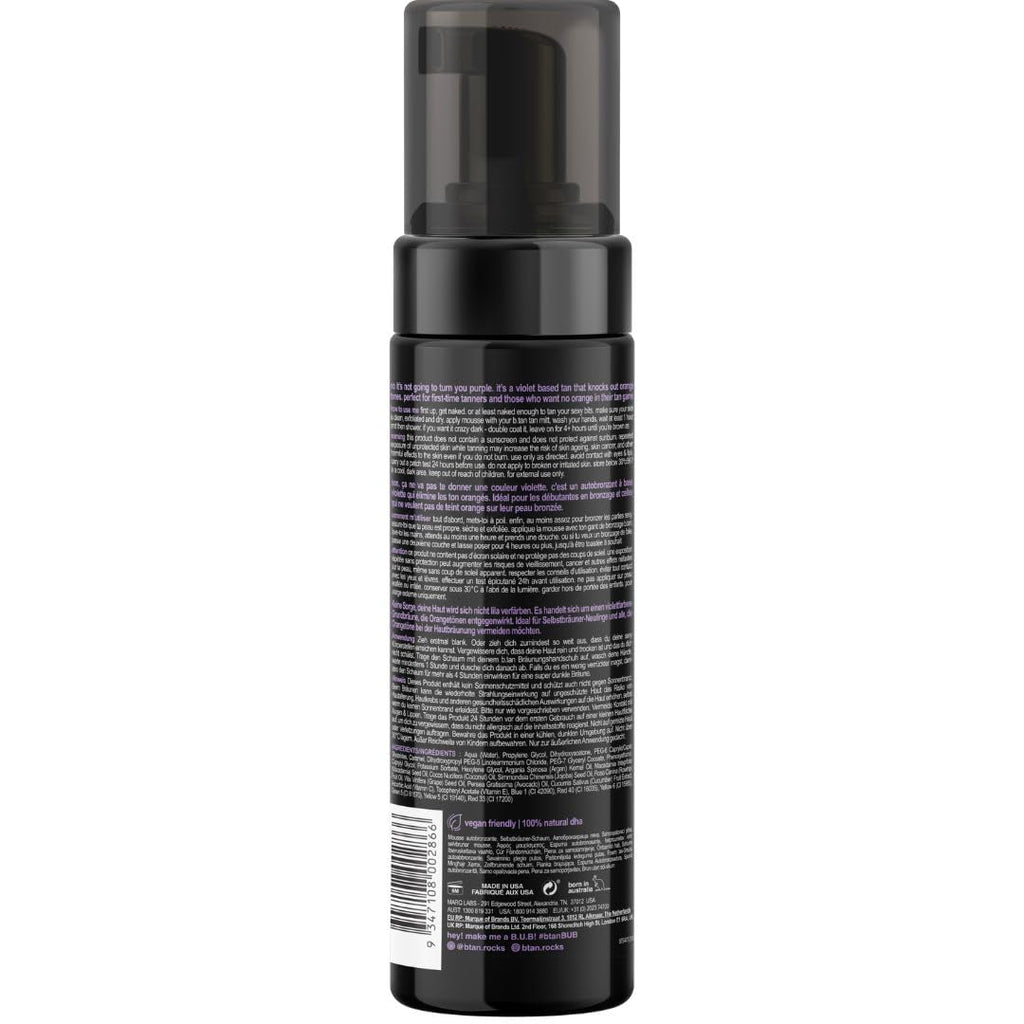 Violet Self Tanner Kit | Fall In Love at First Tan Bundle - Dark Tanning Mousse with Mitt Applicator, 1 Hour Express