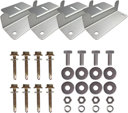 2 Sets Solar Mounting Brackets, Z Brackets for Solar Panels Suitable for RVs, Trailers, Boats, Yachts, Wall and Other