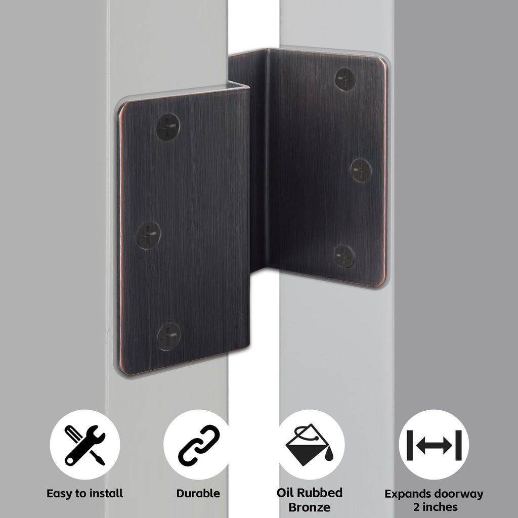 3Pack 3.5Inch Oil Rubbed Bronze Offset Door Hinge 1/4" Radius Corner