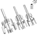 3PCS Integrated PVC Pipe Threader Tool - 1/2" & 3/4" & 1" Dual-Function Internal External Pipe Threading Tool for Water Pipe, Electric Drill Compatible Heavy-Duty Pipe Thread Cutting Tool Set (3 Size)