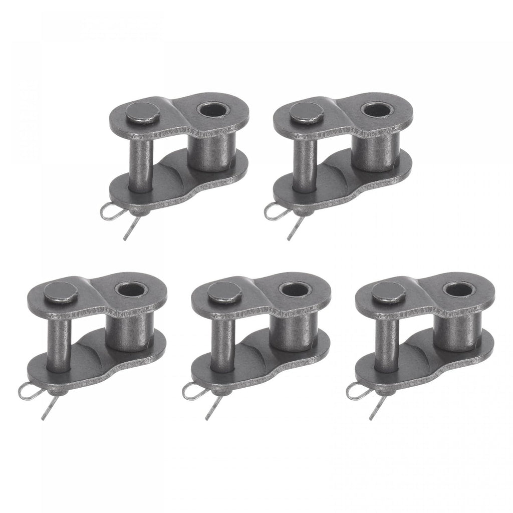 uxcell 5Pcs #40 Chain Offset Half Link Roller, 1/2" Pitch Carbon Steel, Standard Chain End Connector Split Links for 08A Chain