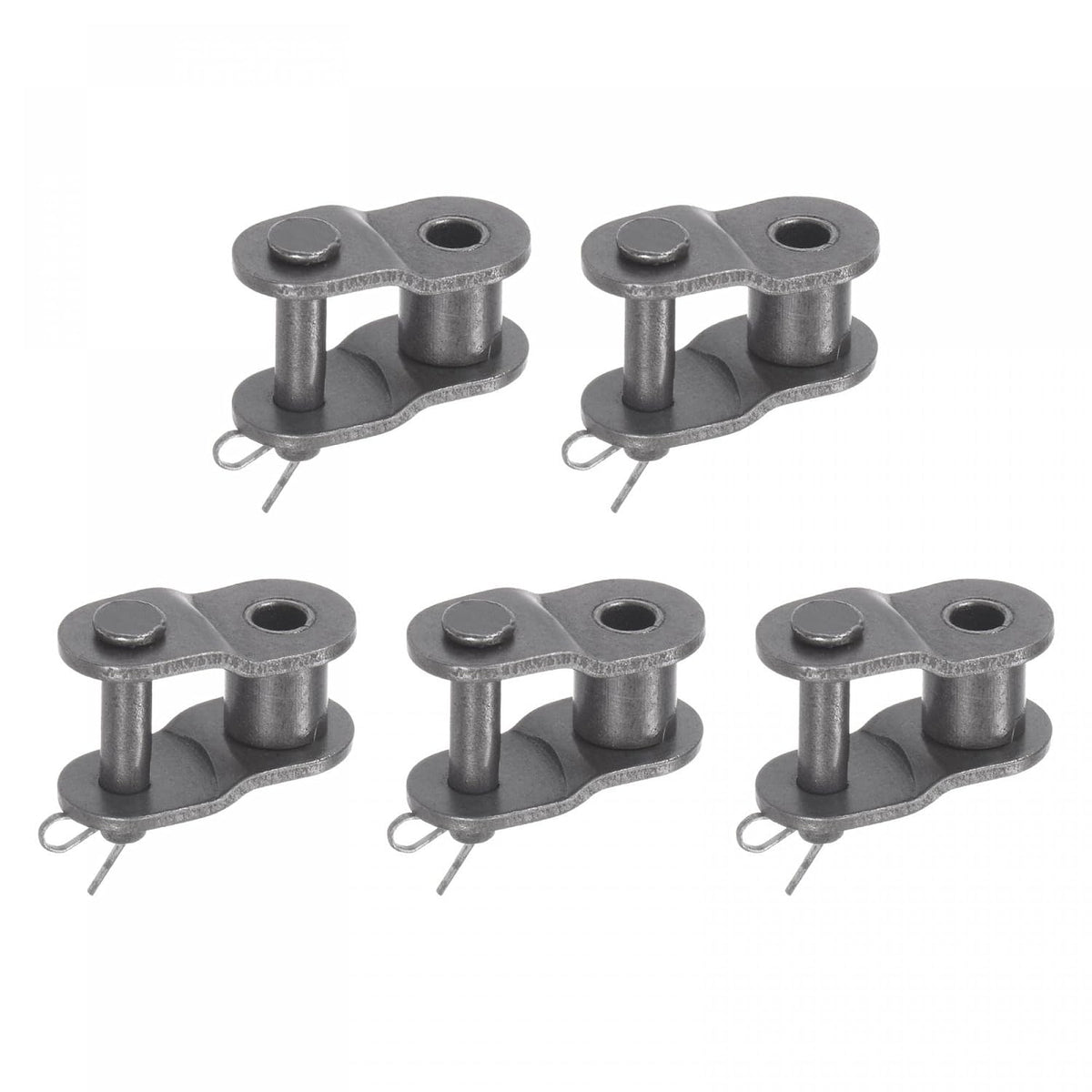 uxcell 5Pcs #40 Chain Offset Half Link Roller, 1/2" Pitch Carbon Steel, Standard Chain End Connector Split Links for 08A Chain