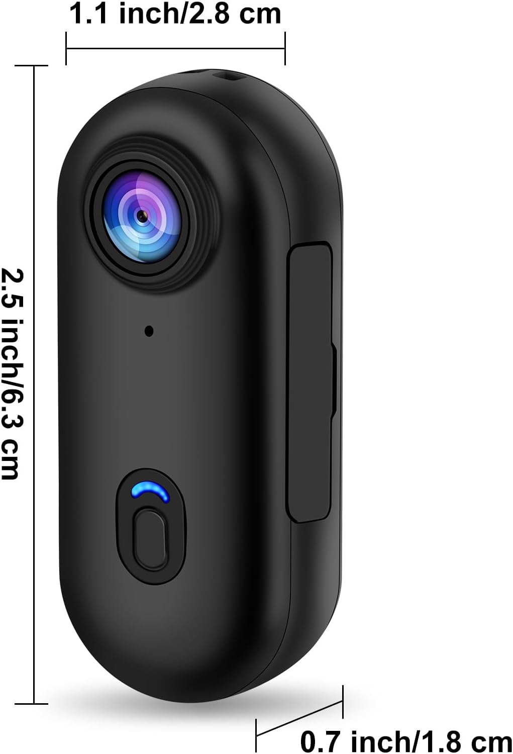 i3 4K Thumb Action Camera, Tiny Size, Mount Anywhere, Small Body Camera | with 64G Card, Spring Clip, Portable