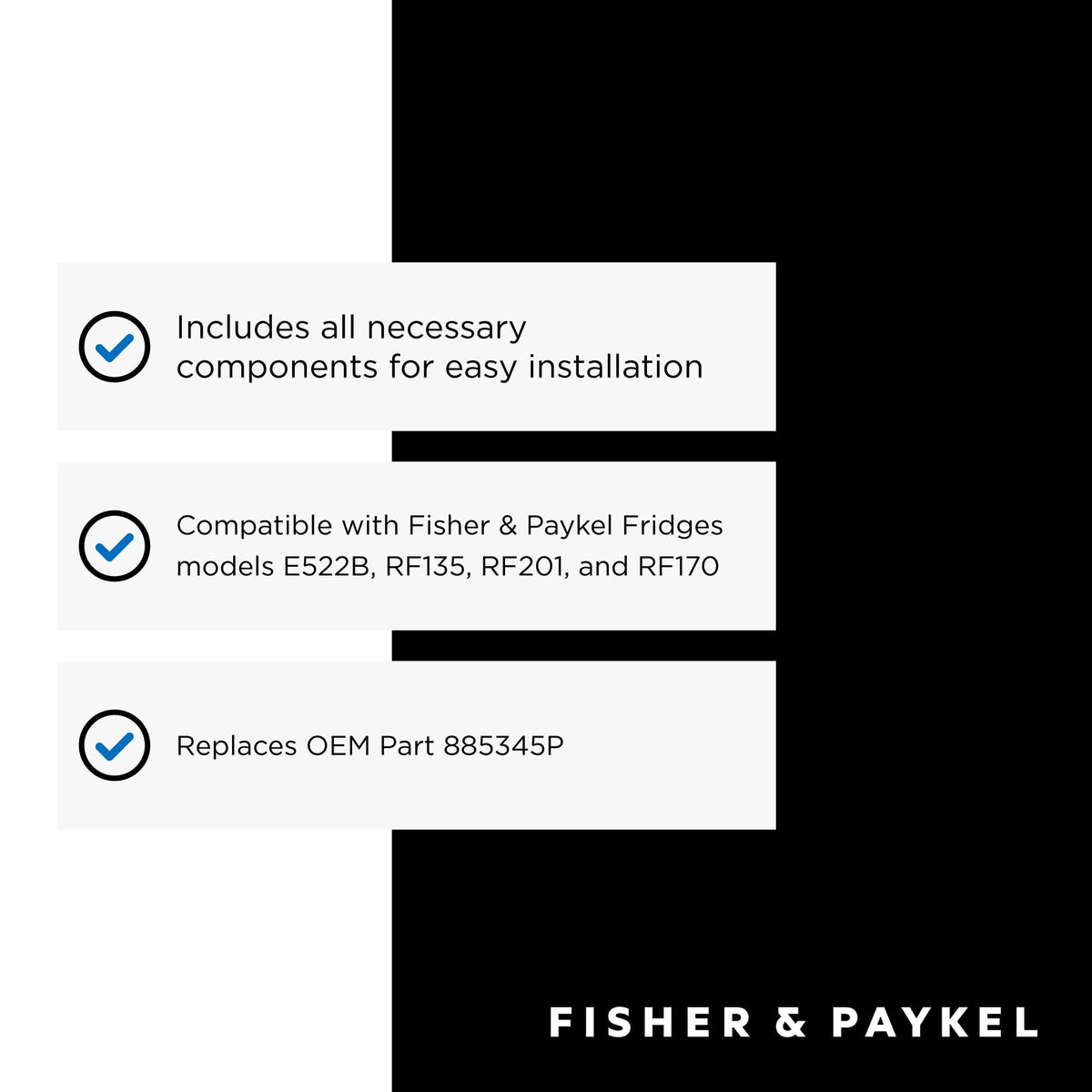 Fisher & Paykel 885345P Refrigerator Filter Kit