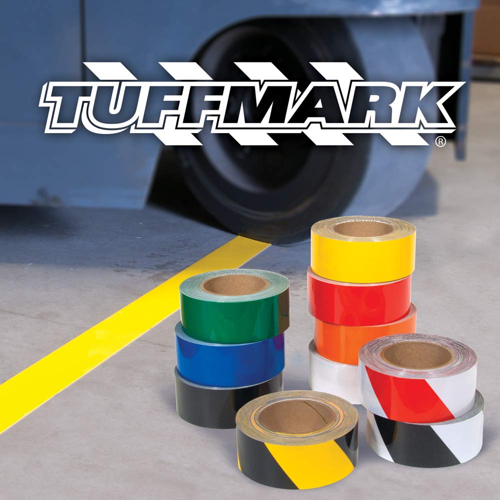 INCOM Manufacturing Tuff Mark Superior Adhesive Laminated Polyester Floor Marking Tape, Tear Resistant, Highly
