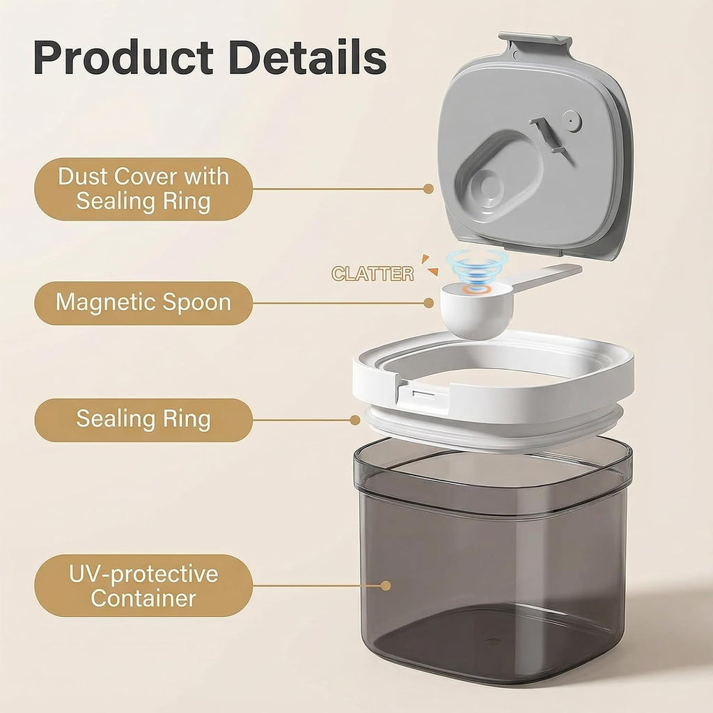 2 Pack Airtight Coffee Canister with Scoop, 27 Fl.Oz Coffee Storage Container for Ground Coffee, Beans, Tea, Sugar
