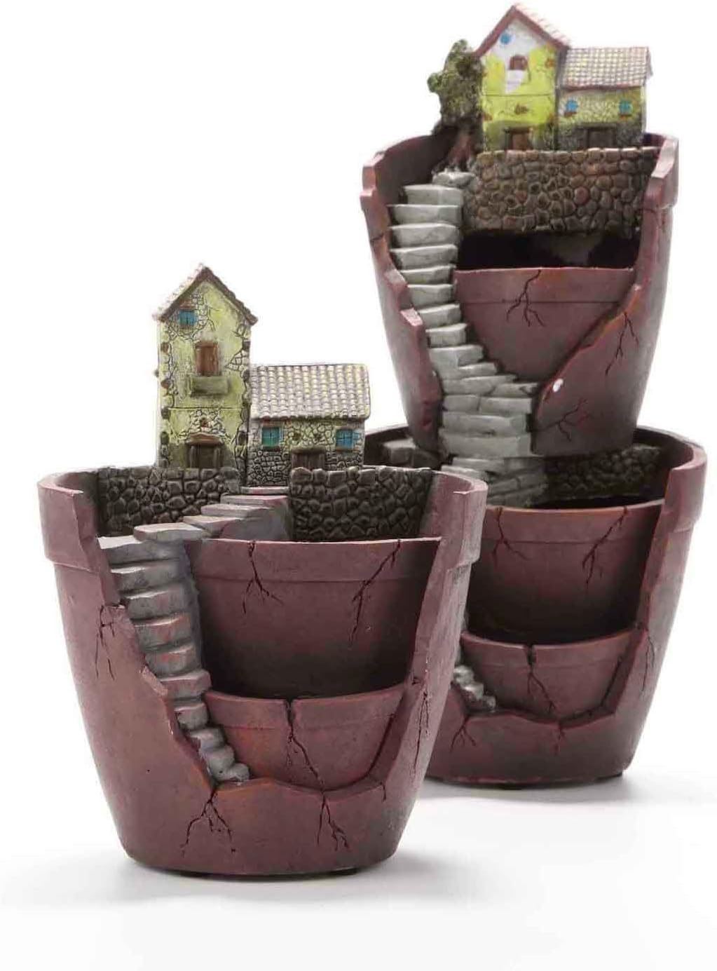 Creative Plants Pot - Flowerpot Combination Resin Succulent Plant Pot (City of Sky),VF-008